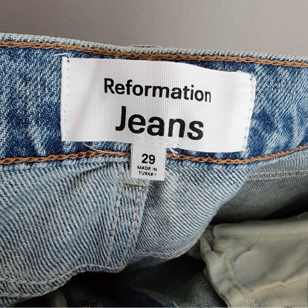 Reformation Cynthia High Rise Straight Jeans in Paradise size 29 NWT - Picture 7 of 8